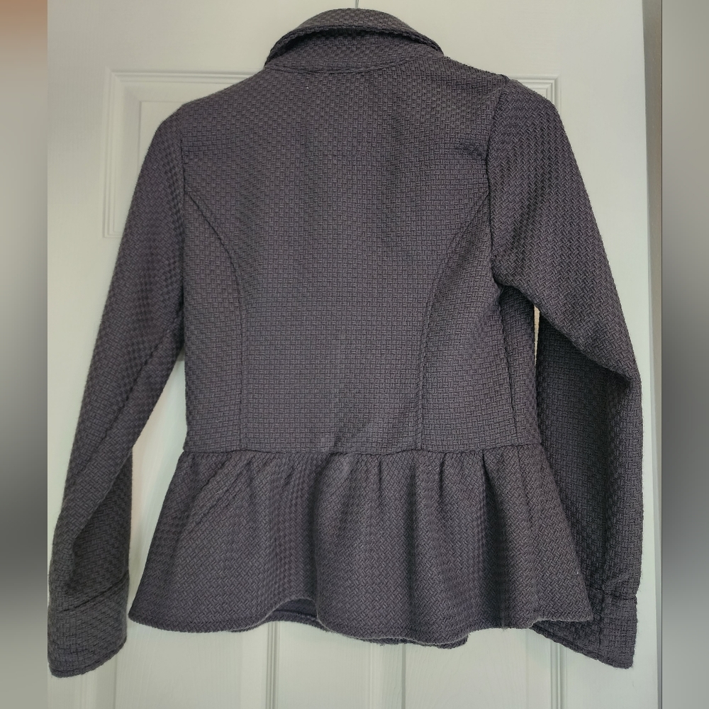 Decree Ruffle Pea Coat - Picture 2 of 4